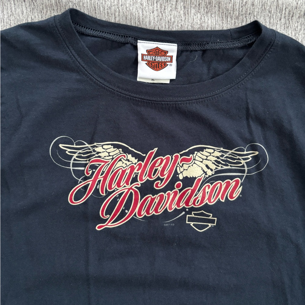 Vintage Y2K Harley Davidson Baby Tee
